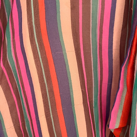 NWT Tibi Womens Multicolor 100% Silk Striped Skirt Size 4 - Picture 4 of 5